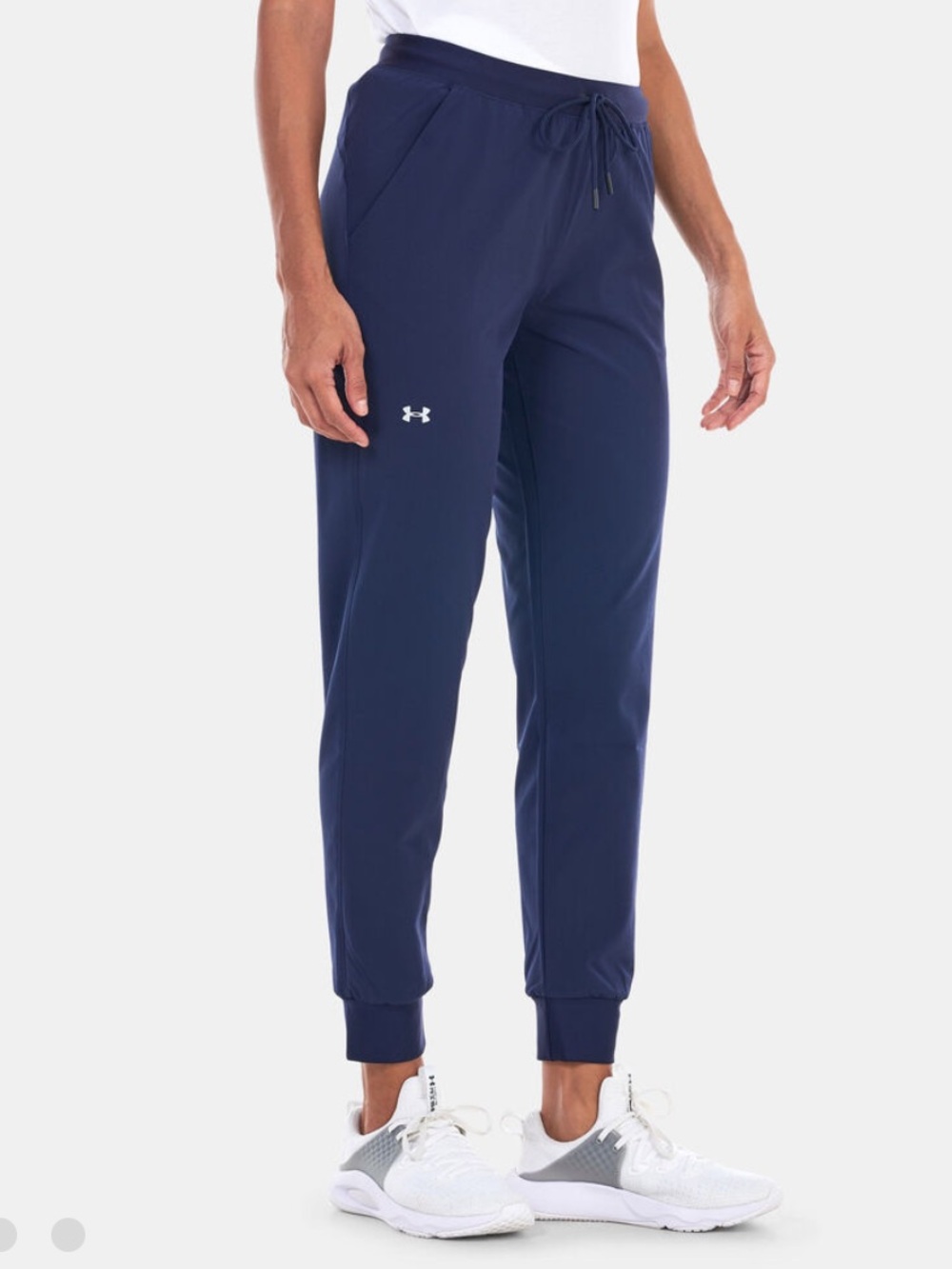 NWT Under Armour Navy Women's Athletic Woven Joggers retail $45